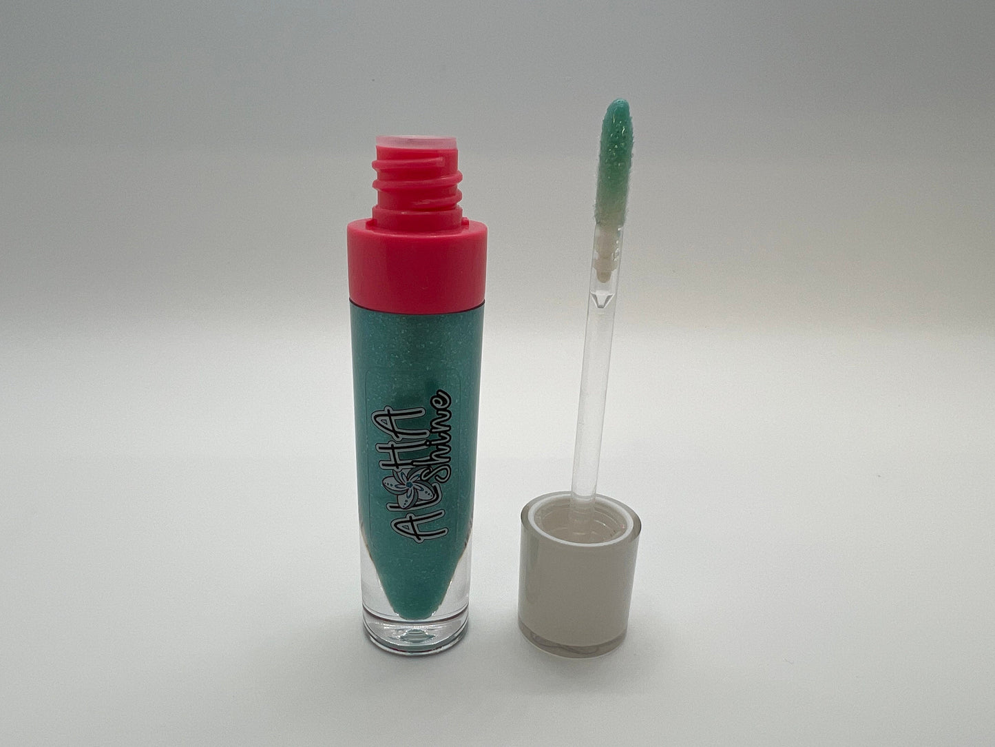 Coral Reef - Blue Raspberry Cotton Candy Flavored Lip Gloss with Teal Shimmer