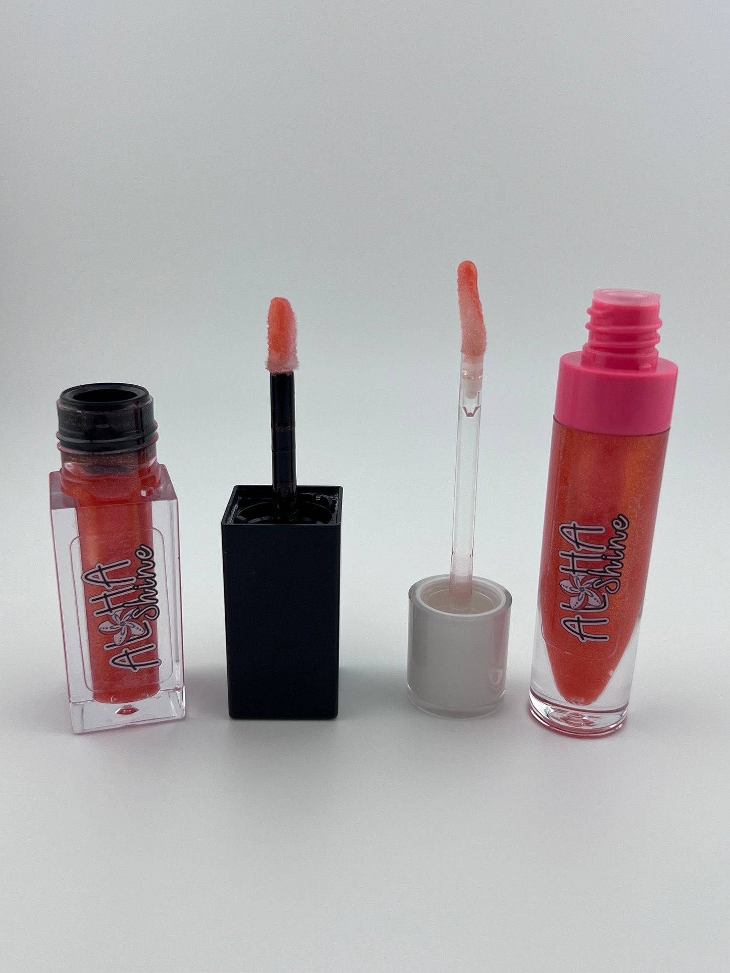 Candy Cane Swirl- Candy Cane flavored- Glossy shine with red and pink swirls