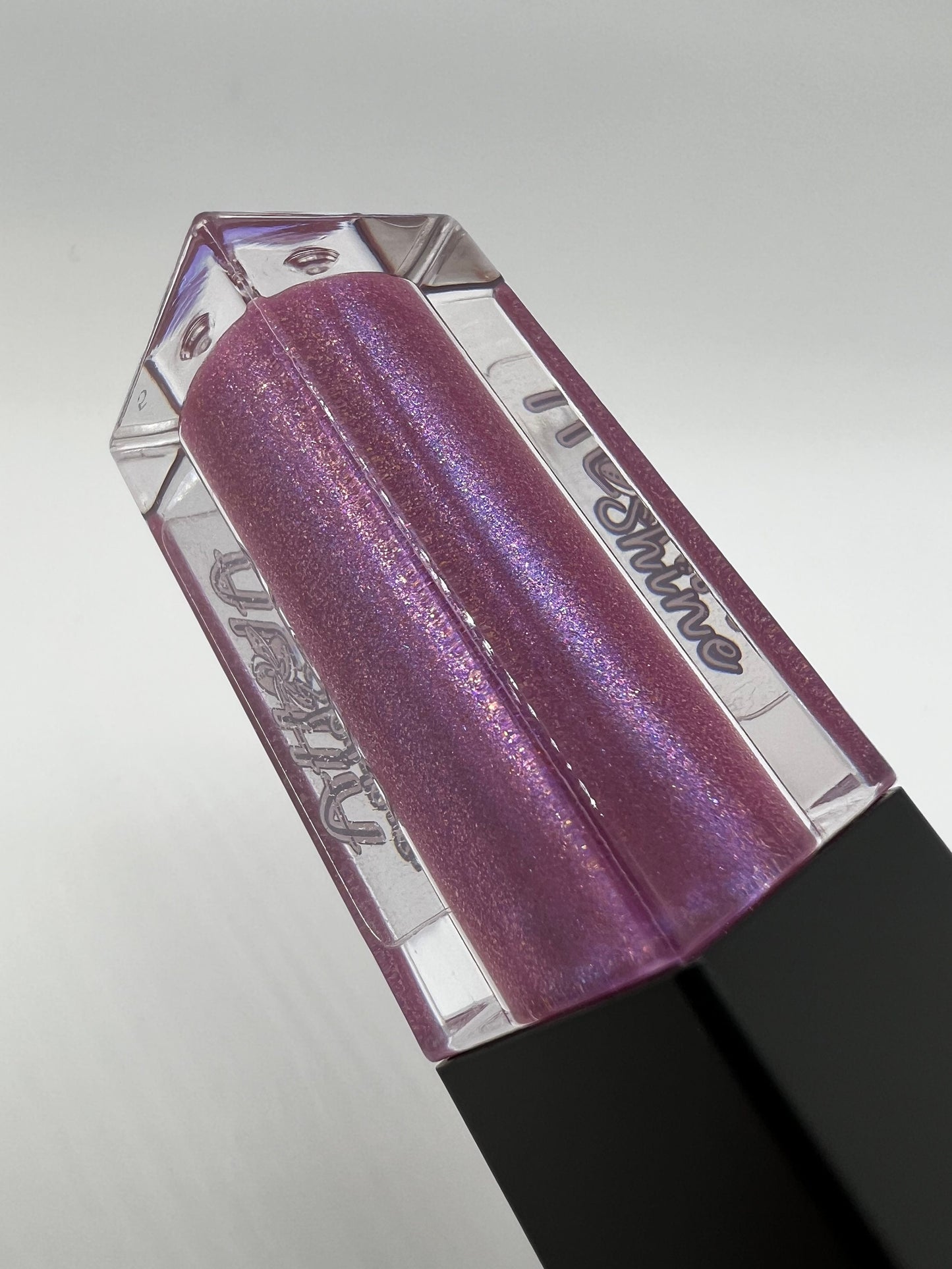 Happily Ever After - Strawberry Bubblegum Flavored Lip Gloss - Purple with Pink Sparkles and Blue Undertones