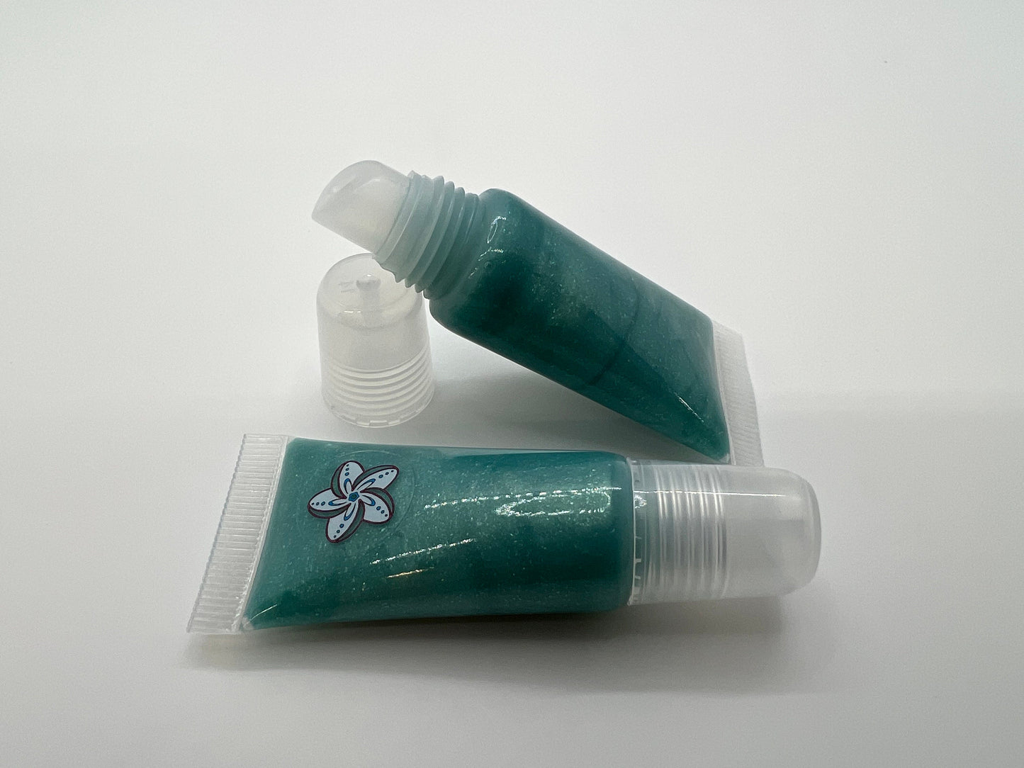 Coral Reef - Blue Raspberry Cotton Candy Flavored Lip Gloss with Teal Shimmer