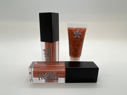 Summer Vibes - Tropical Coconut Flavored Sheer Gloss with Bronze Shimmer
