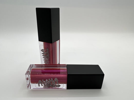 Sangria - Sparkling Cranberry Flavored Lip Gloss  - Deep Red with Purple Glitters