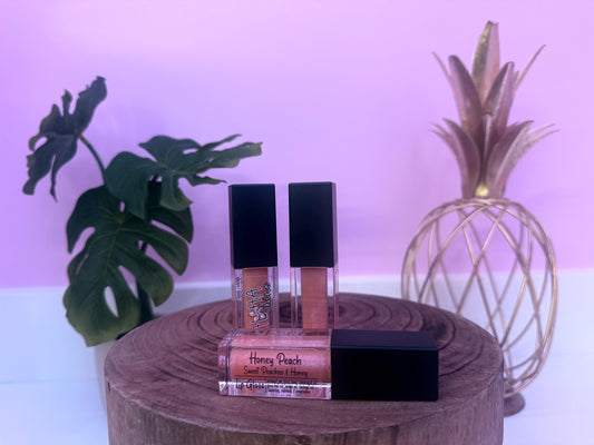 Honey Peach-  Honey & Peach flavored with coral color and hints of purple undertones