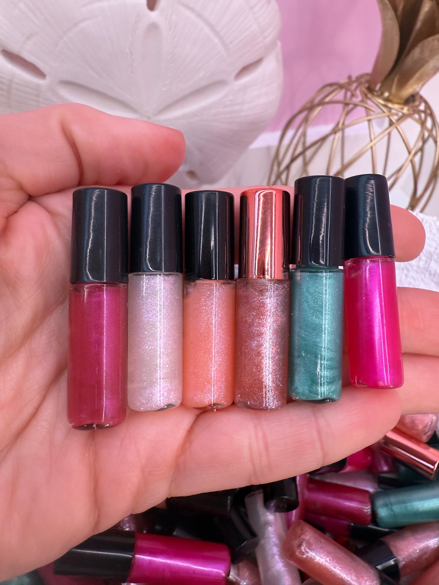 Mini lip gloss sampler- 5 pack assorted colors